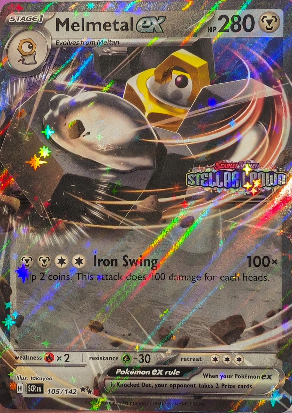 Stellar Crown Melmetal Ex [Stamped] Pokémon card